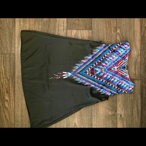 ***SOLD***Multi Colored Silk Native American Shirt - Picture 4 of 4